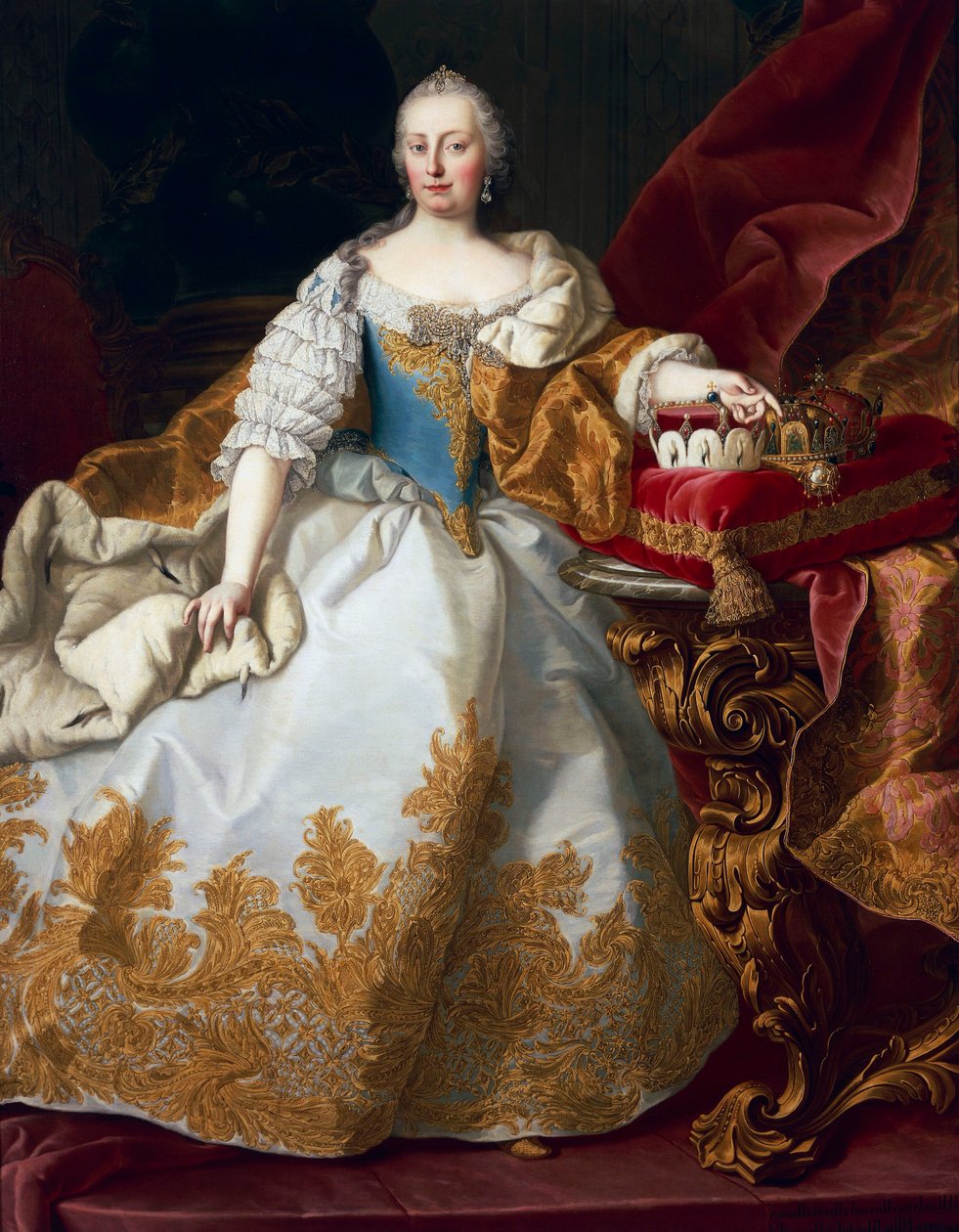 Marie Terezie, rakouská císařovna, 1744 od Martin II Mytens or Meytens