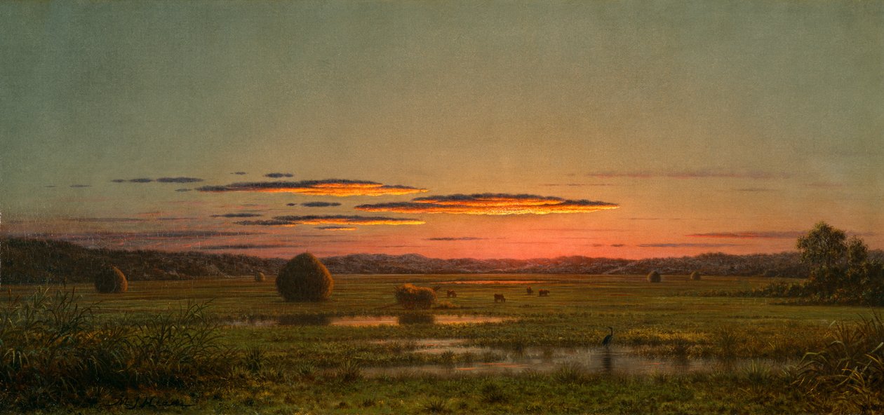Západ slunce, kolem 1880 od Martin Johnson Heade