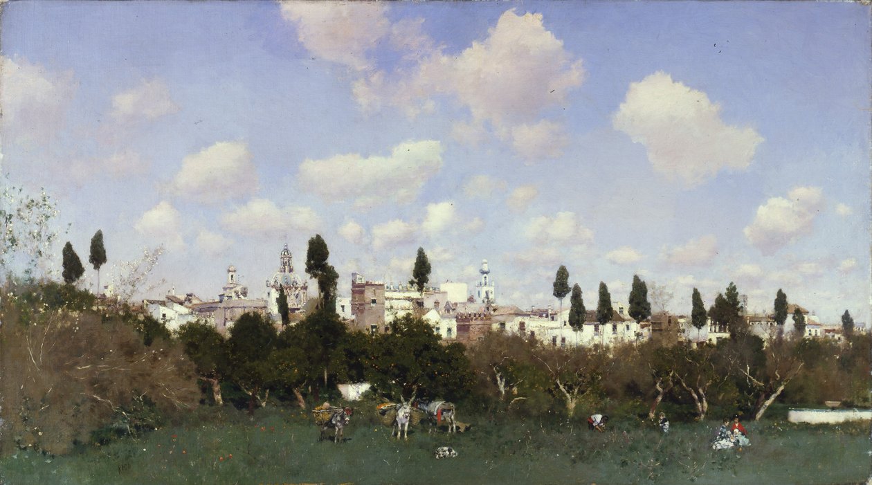 Sbírání pomerančů od Martín Rico y Ortega