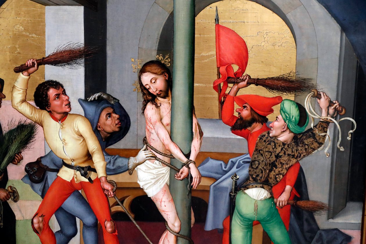 Umučení Krista, Bičování (olej na dřevěné desce) od Martin Schongauer