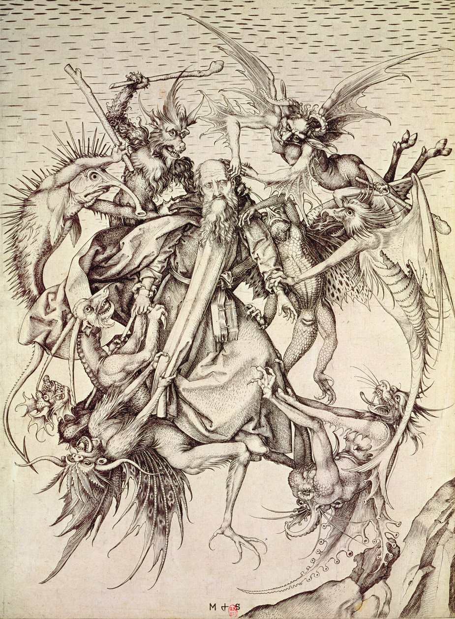 Pokušení svatého Antonína od Martin Schongauer