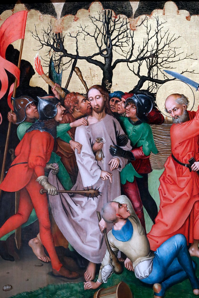 Jidášův polibek (olej na dřevěné desce) od Martin Schongauer
