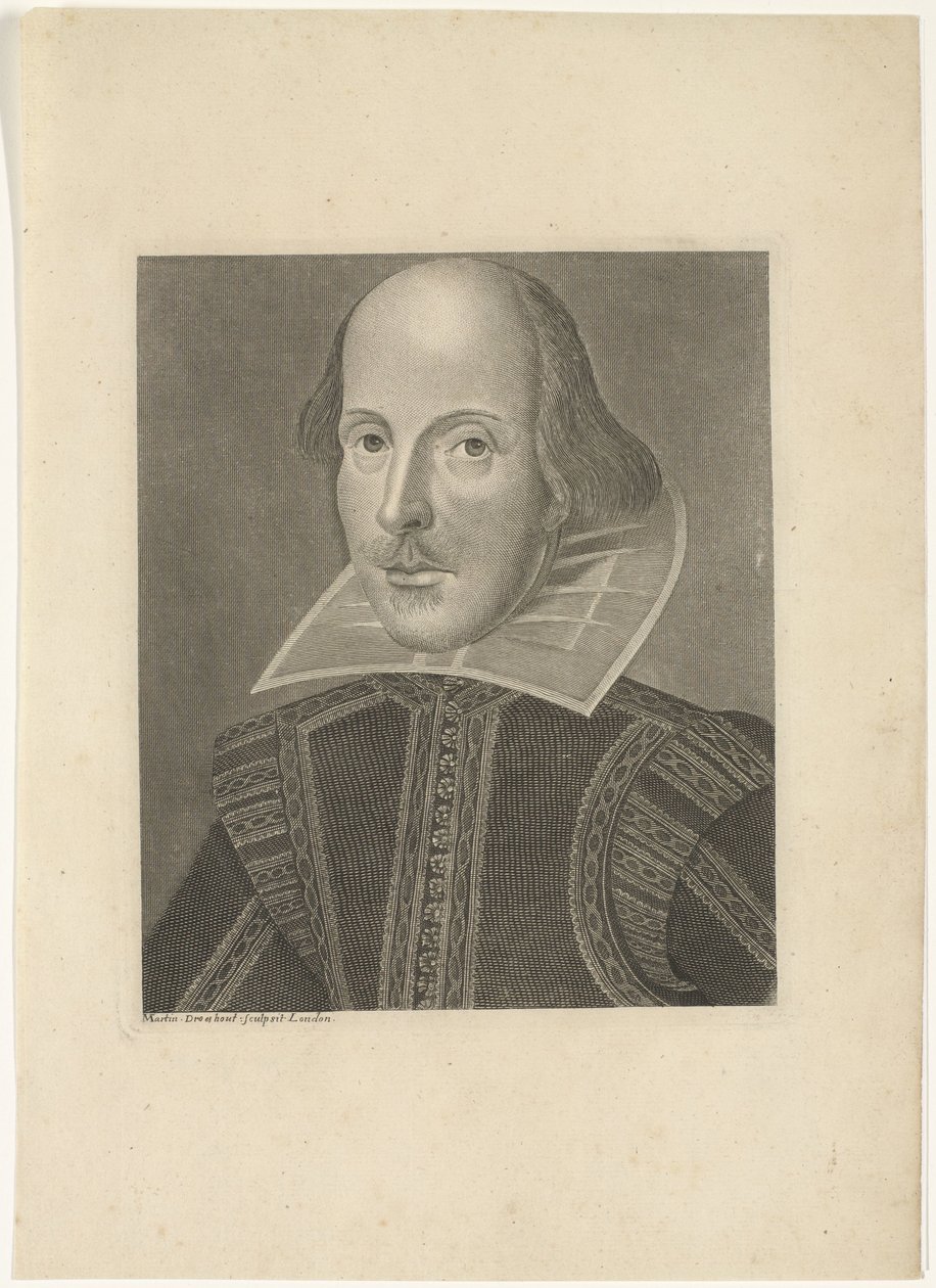 Portrét Williama Shakespeara od Martin Droeshout (II)