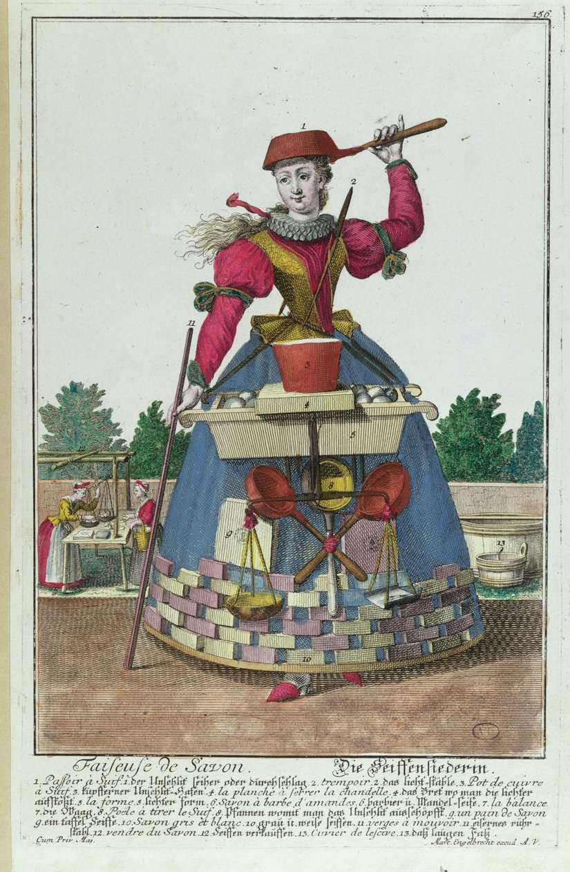 The Soap Maker, c.1735 (viz také 170137) od Martin Engelbrecht
