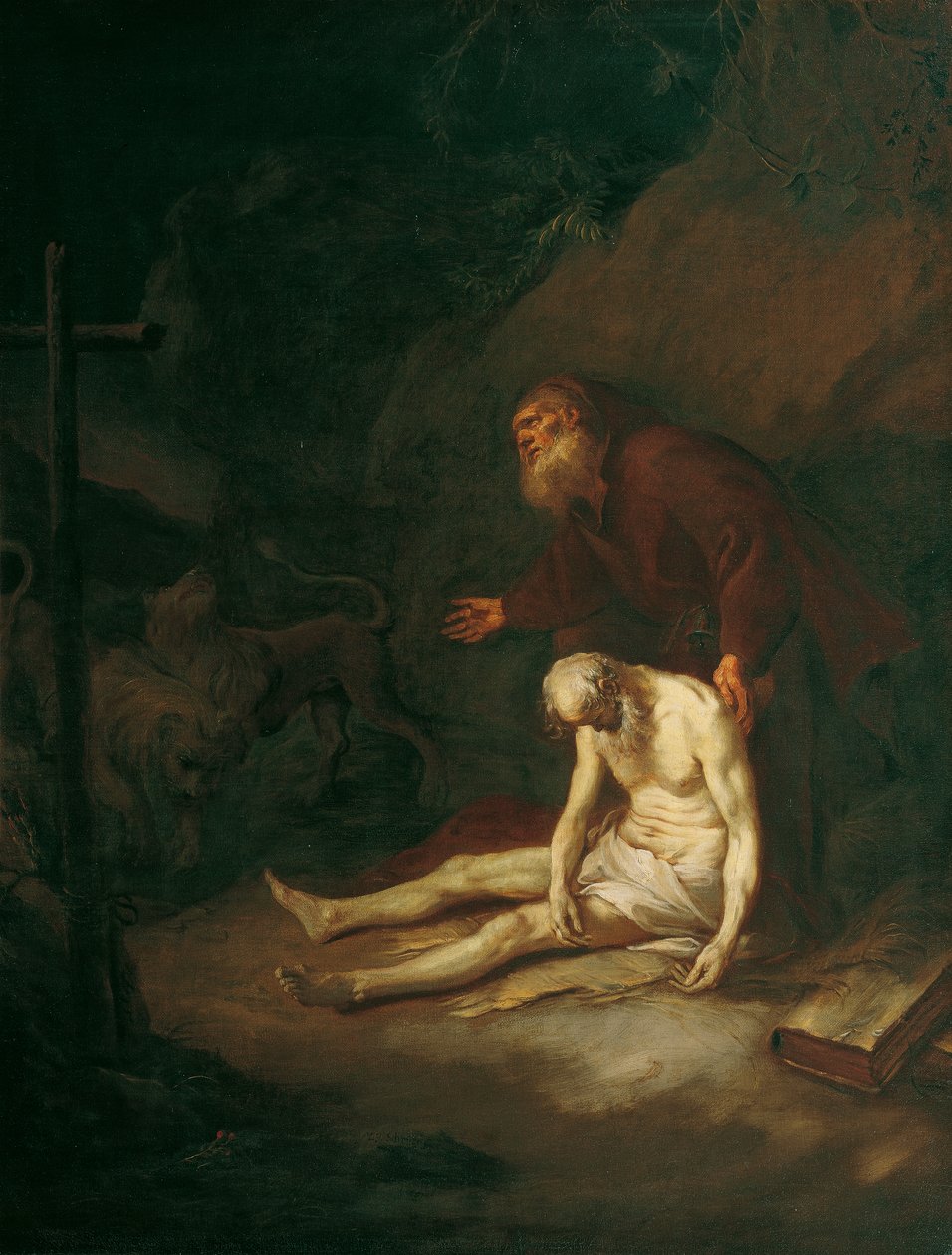 Svatí poustevníci Antonius a Pavel od Martin Johann Schmidt