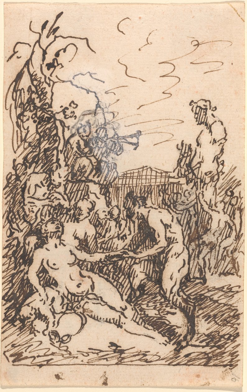 Satyrové a nymfy od Martin Johann Schmidt