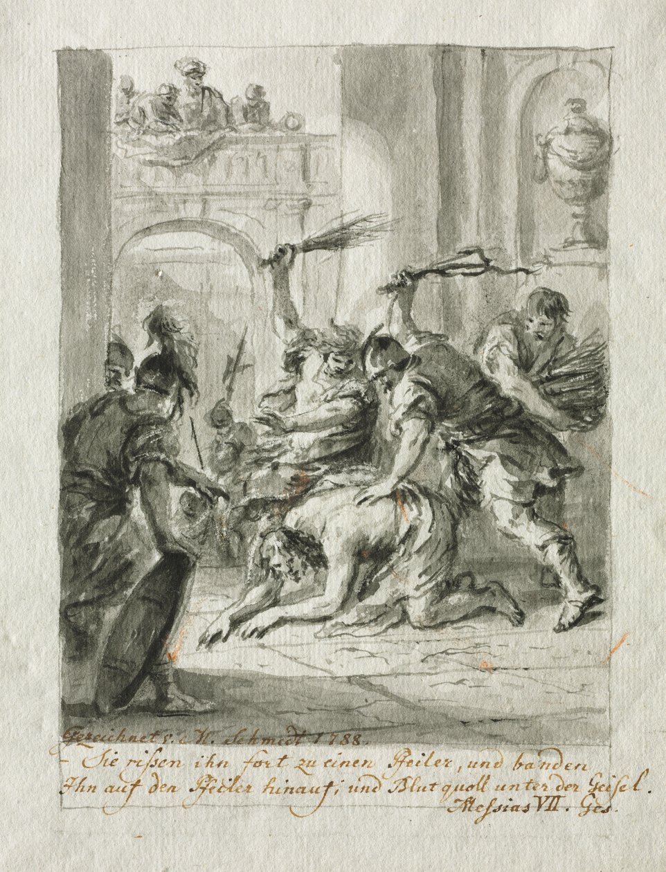 Bičování, 1788. od Martin Johann Schmidt