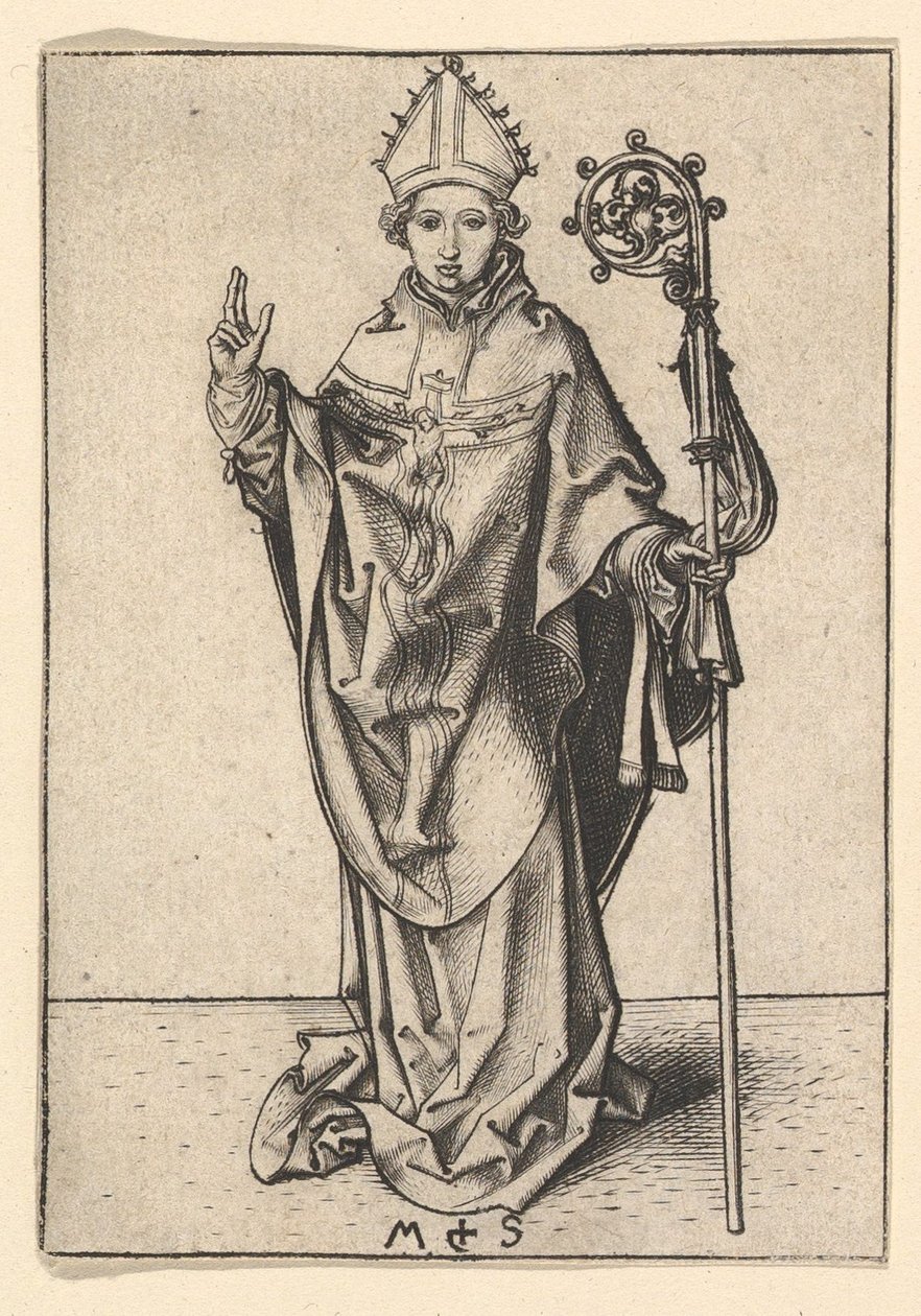 Bishop Saint, ca. 1435-1491. od Martin Schongauer