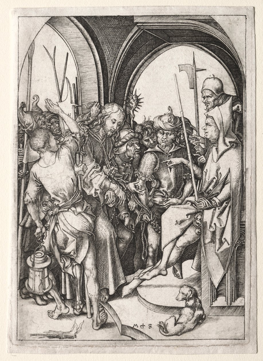 Kristus před veleknězem. od Martin Schongauer