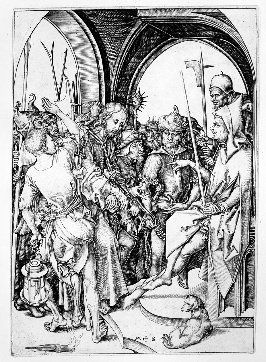 Kristus před Annášem (rytina) od Martin Schongauer