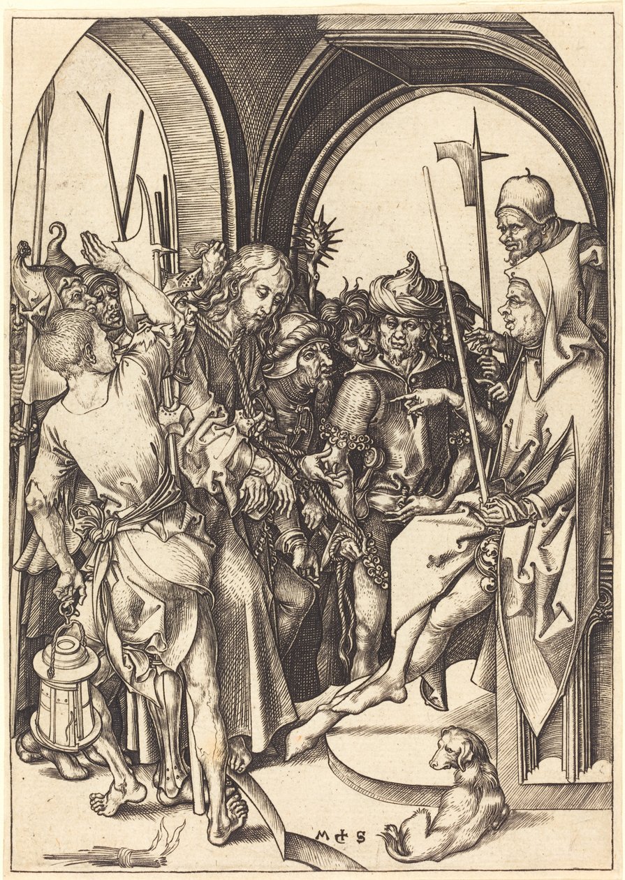 Kristus před Annášem od Martin Schongauer