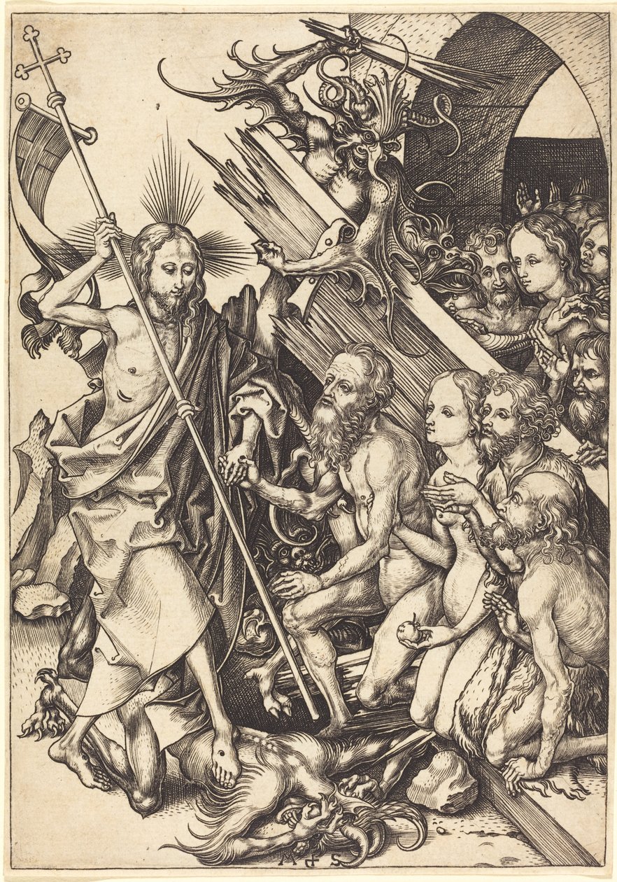 Kristus v limbu od Martin Schongauer