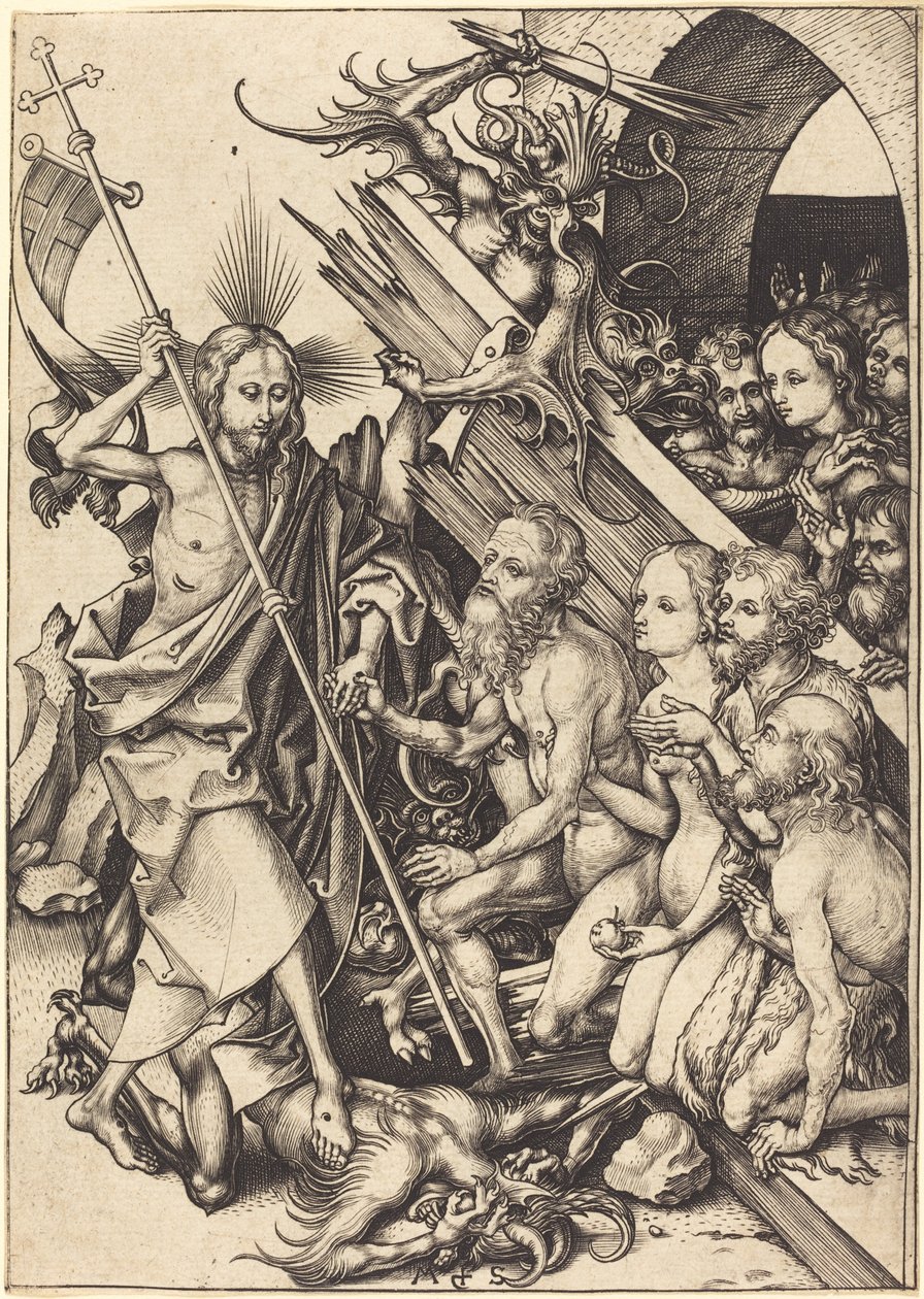 Kristus v limbu od Martin Schongauer