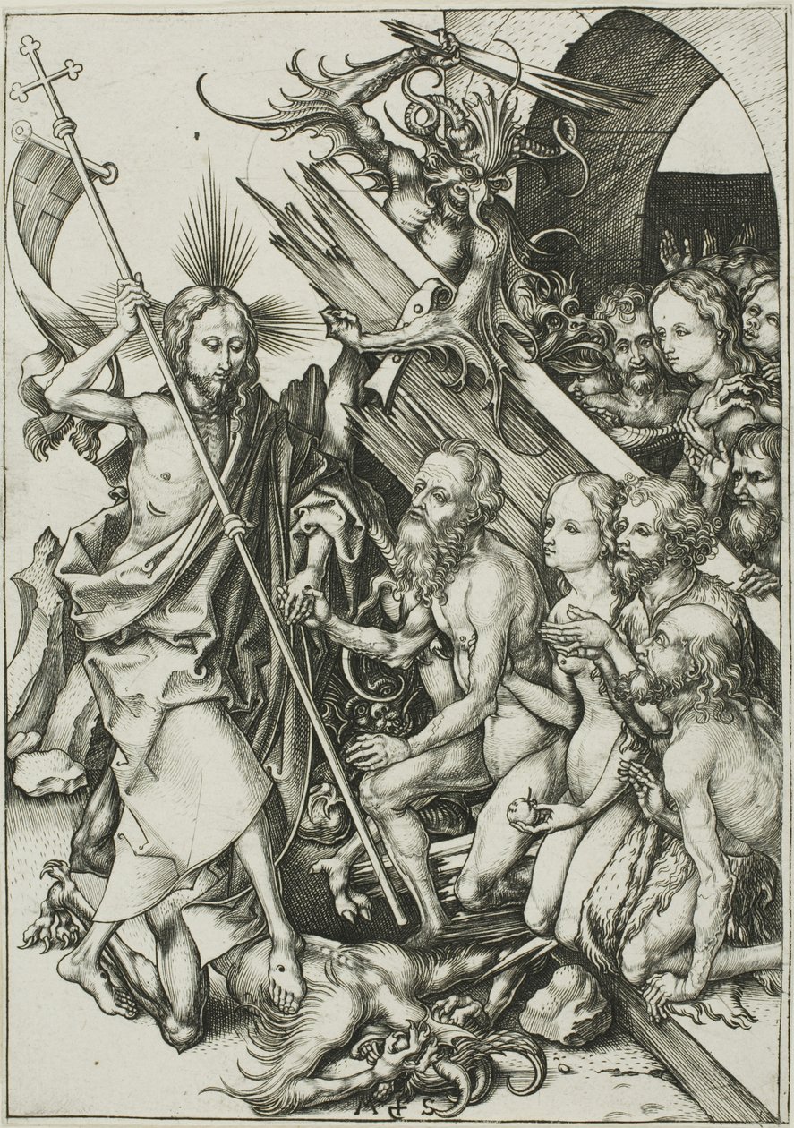 Kristus v limbu, z Umučení od Martin Schongauer