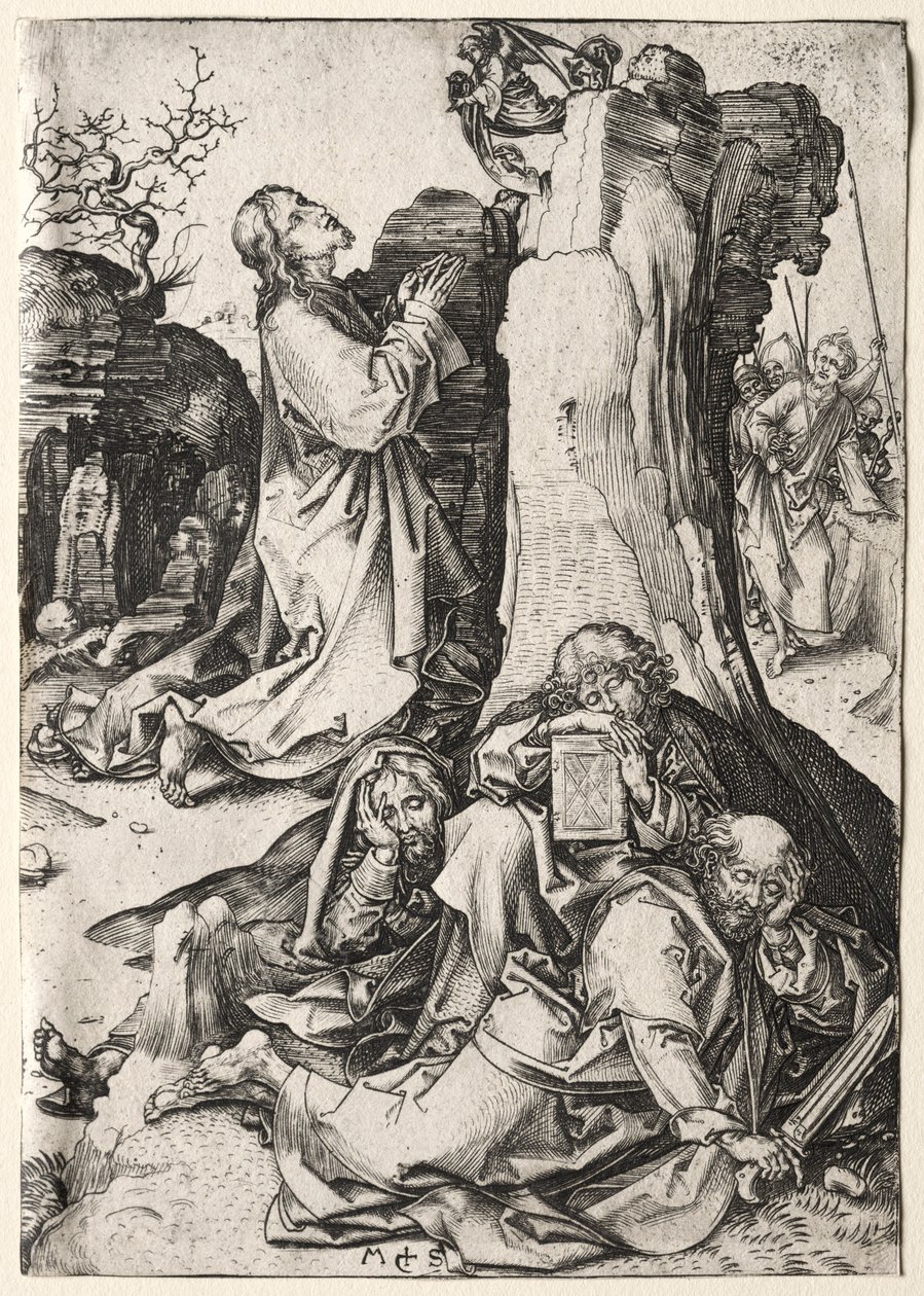 Kristus na hoře Olivetské. od Martin Schongauer