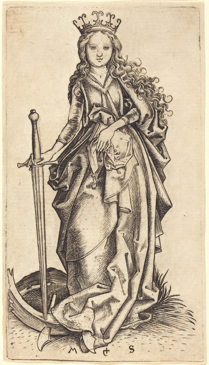 Svatá Kateřina Alexandrijská od Martin Schongauer