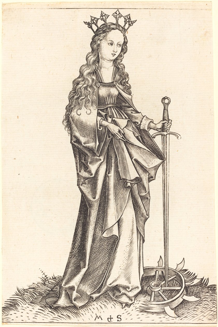 Svatá Kateřina Alexandrijská od Martin Schongauer