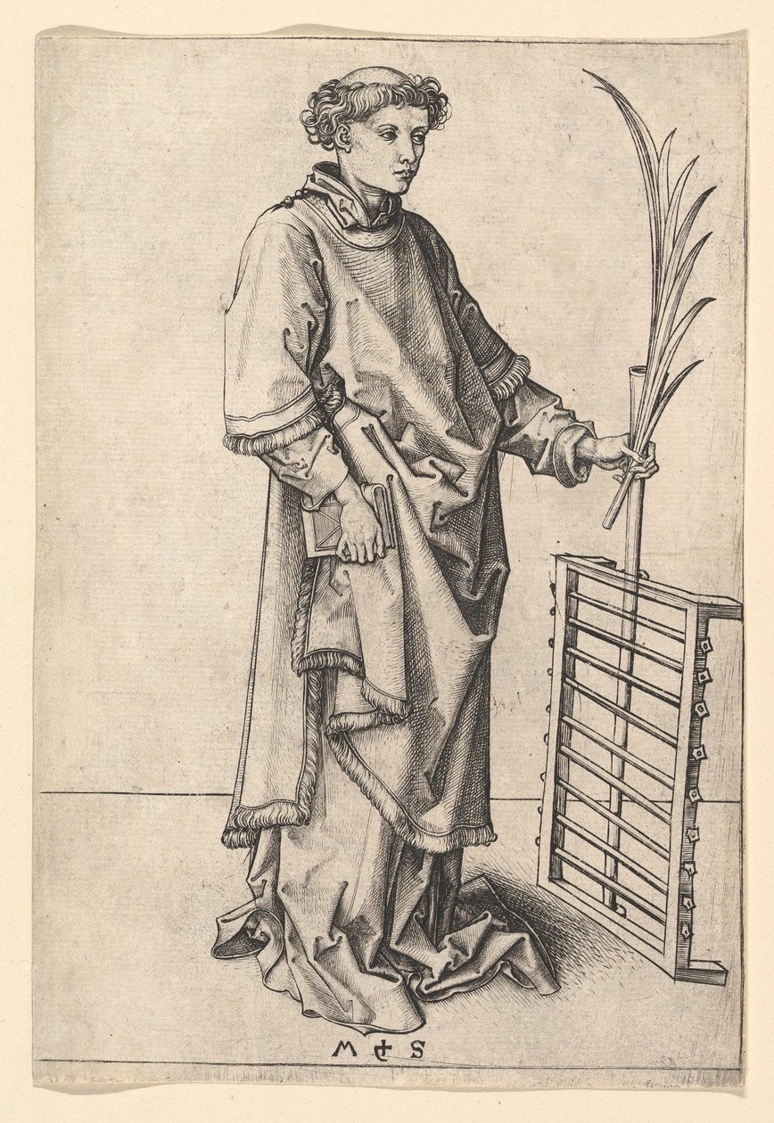 Saint Lawrence, ca. 1435-1491. od Martin Schongauer
