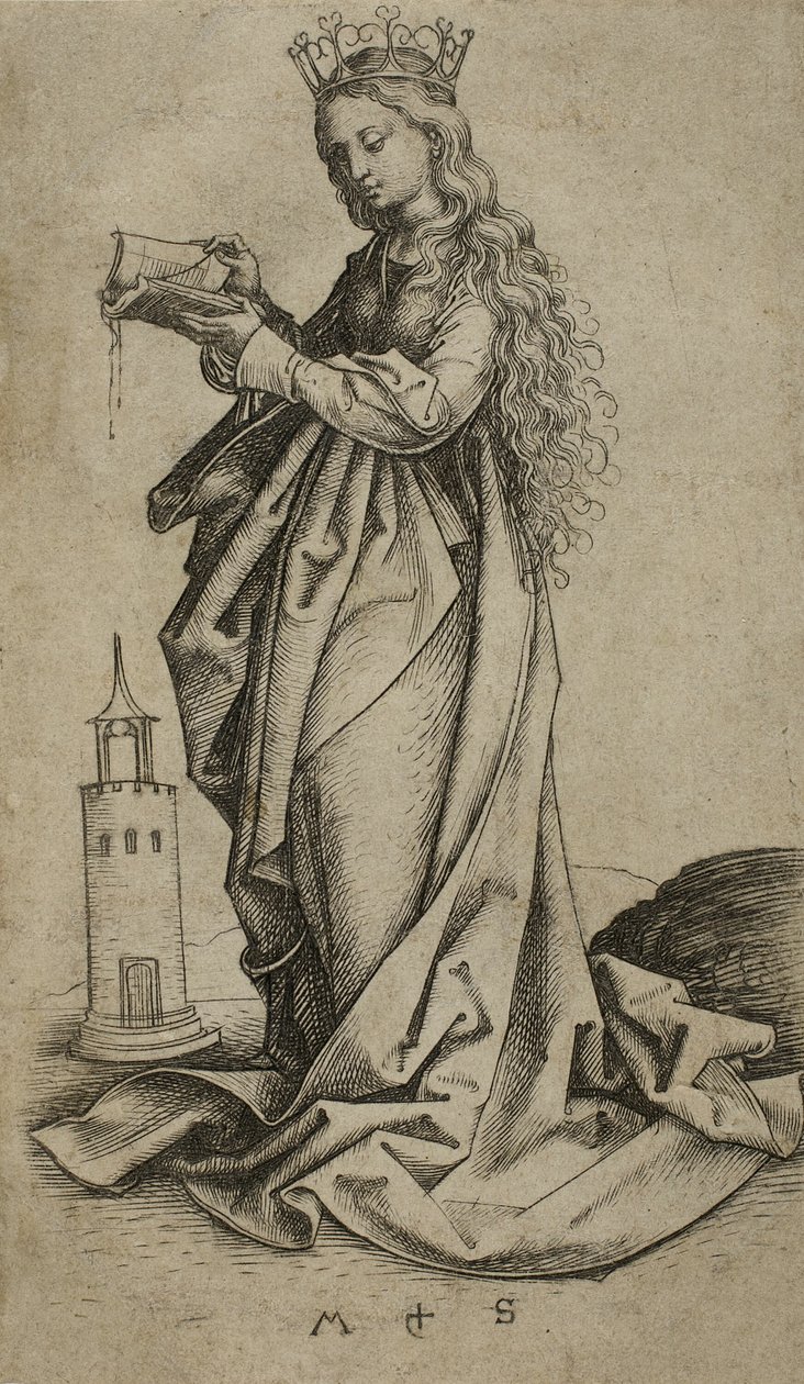 Svatá Barbora od Martin Schongauer