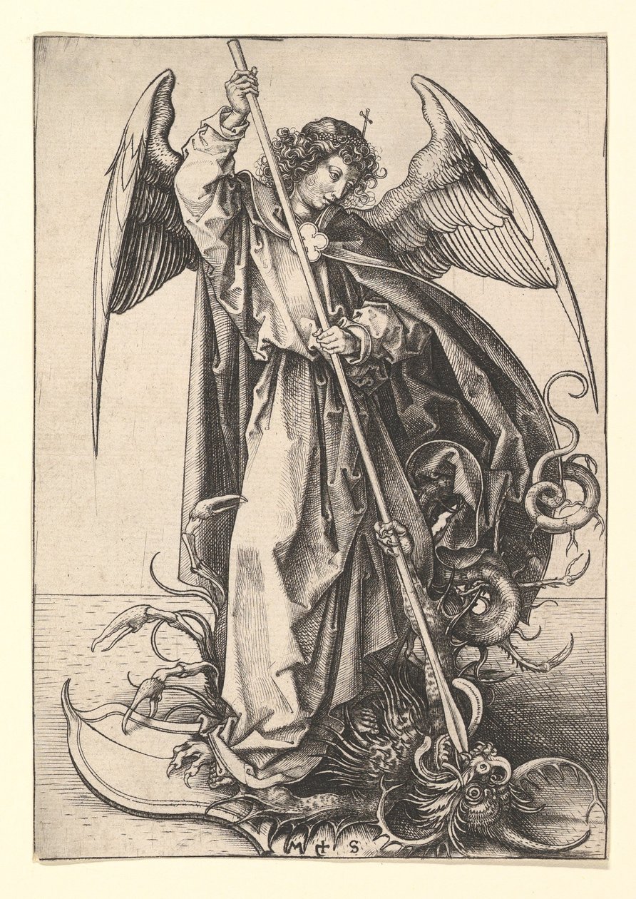 St. Michael, ca. 1435-1491. od Martin Schongauer