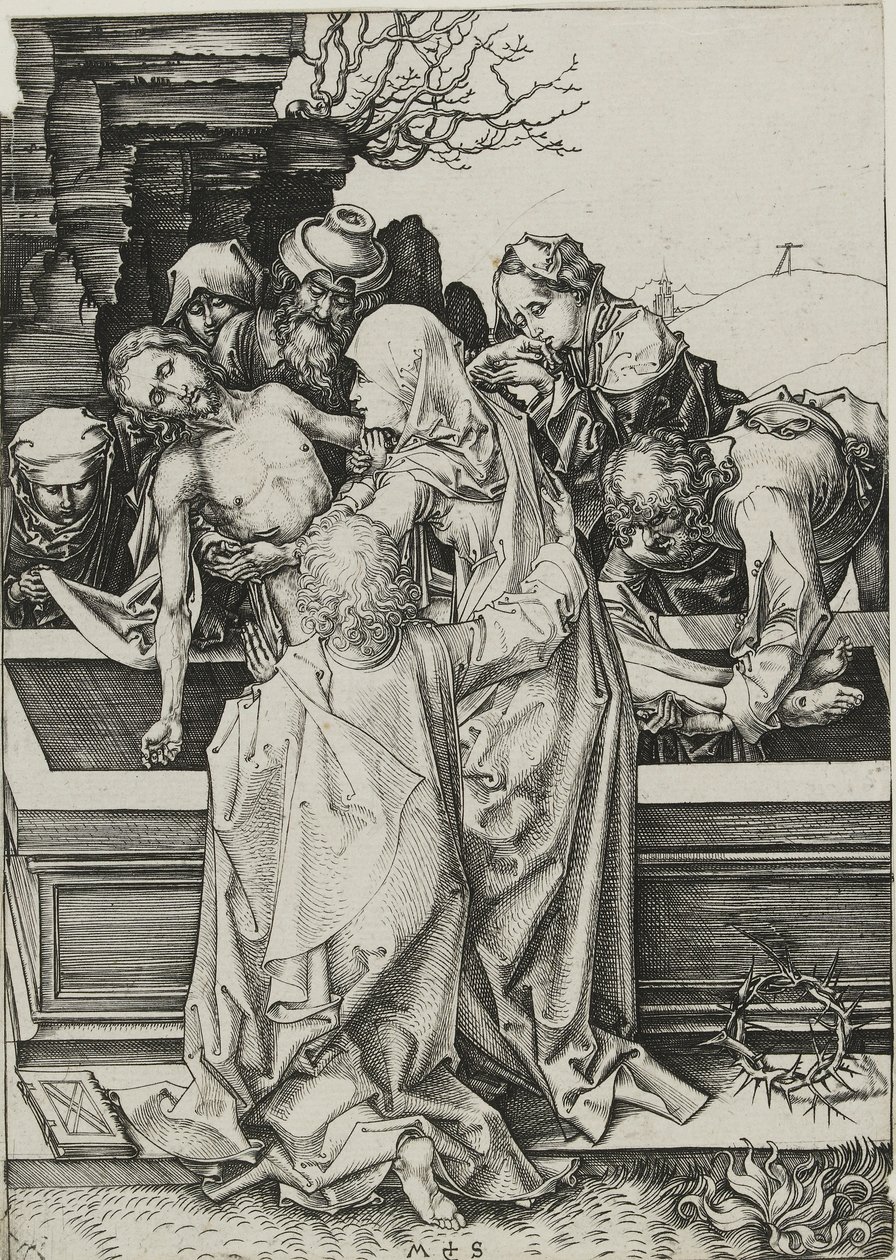 Pohřeb, konec 15. století od Martin Schongauer