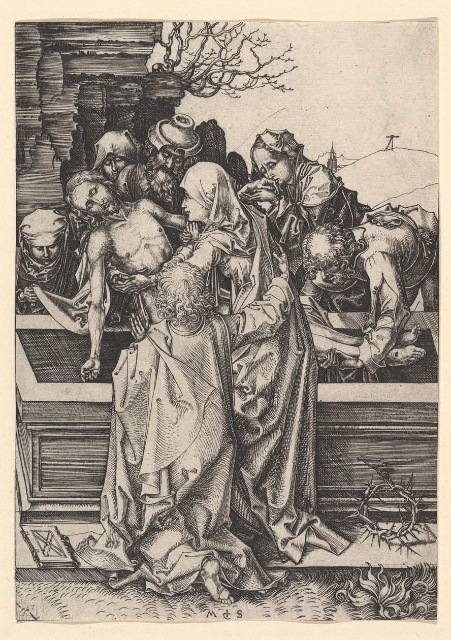 Pohřeb Krista, ca. 1435-1491. od Martin Schongauer