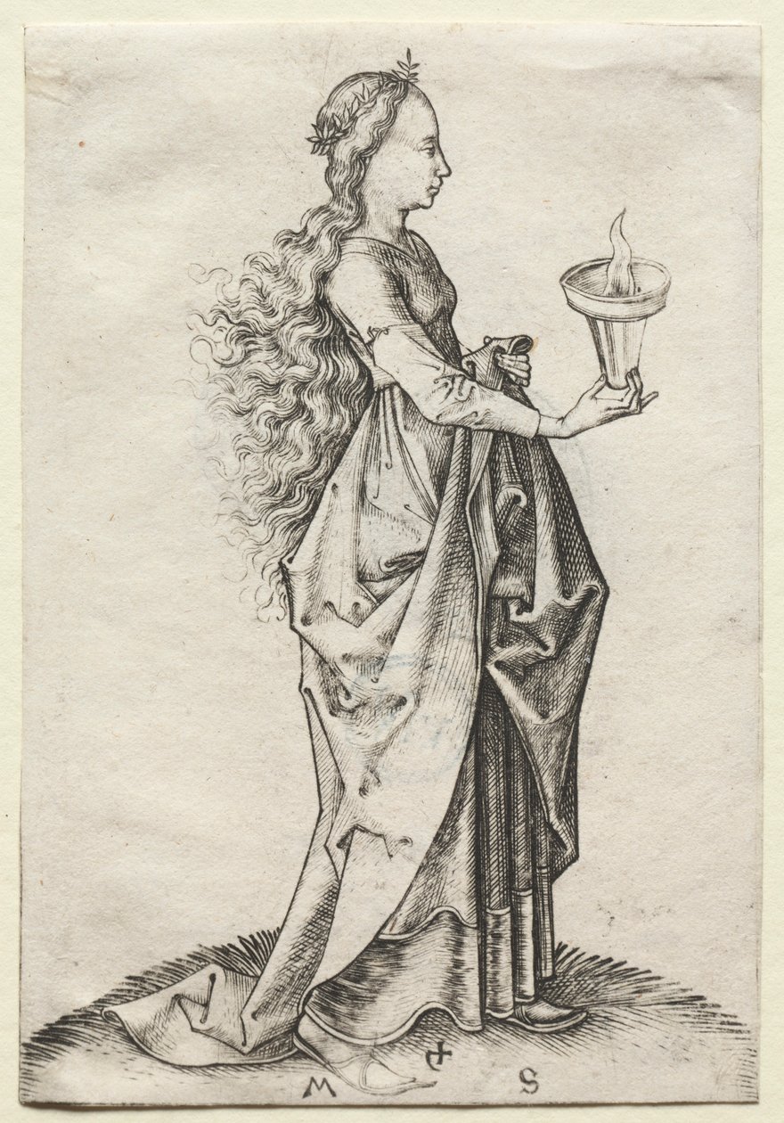 Pátá moudrá panna. od Martin Schongauer