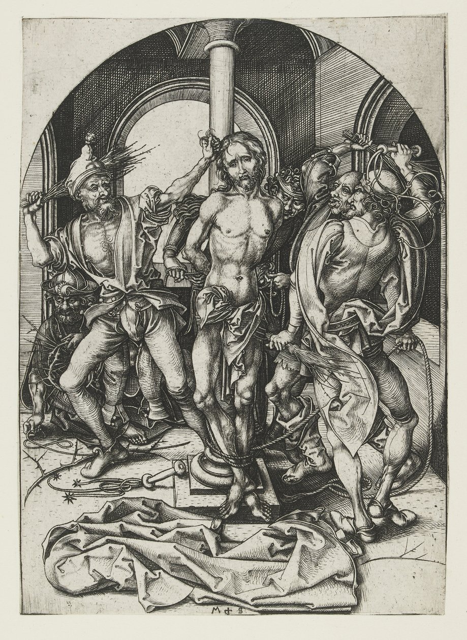 Bičování, konec 15. století od Martin Schongauer