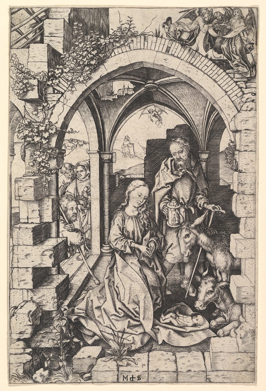 Narození Páně, ca. 1435-1491. od Martin Schongauer