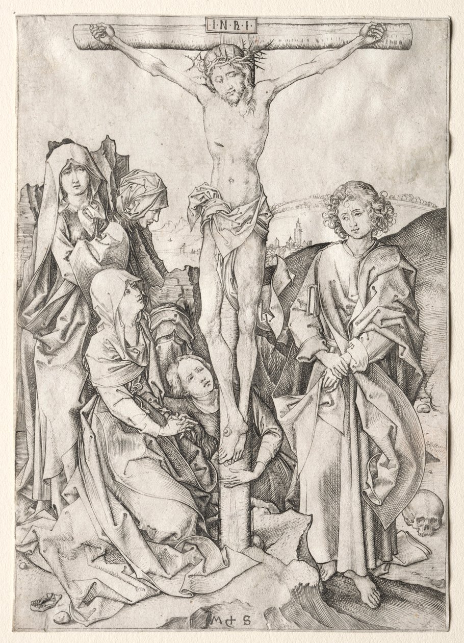 Umučení: Kristus na kříži. od Martin Schongauer