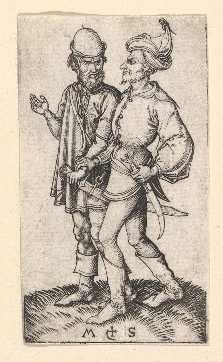Dva Turci, ca. 1435-1491. od Martin Schongauer
