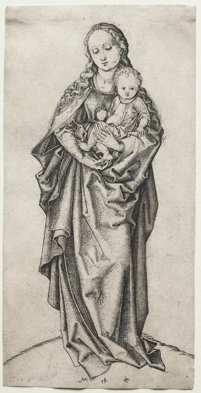 Panna a dítě s jablkem od Martin Schongauer