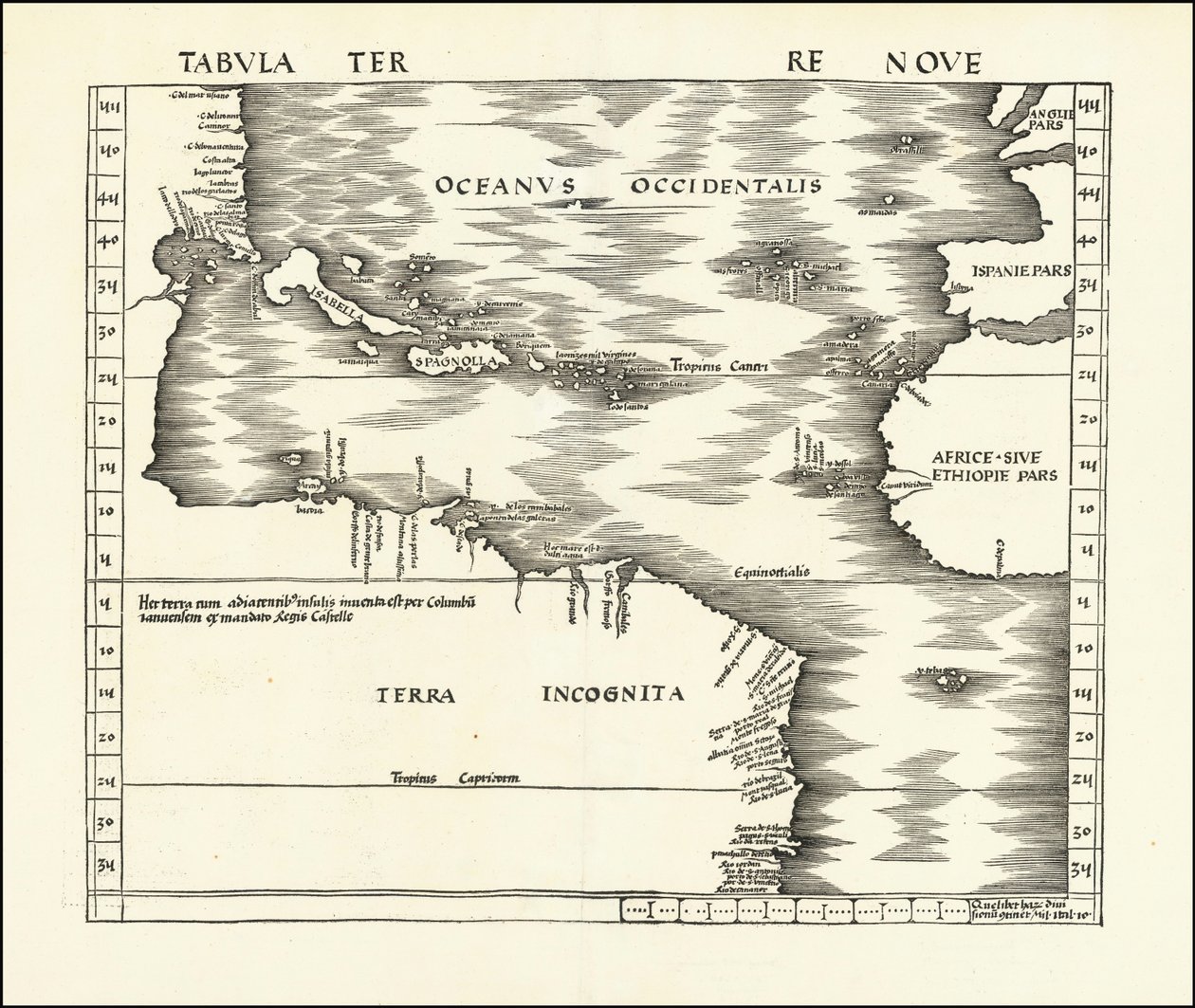 Admirálská mapa z roku 1513, Martin Waldseemüller od Martin Waldseemuller