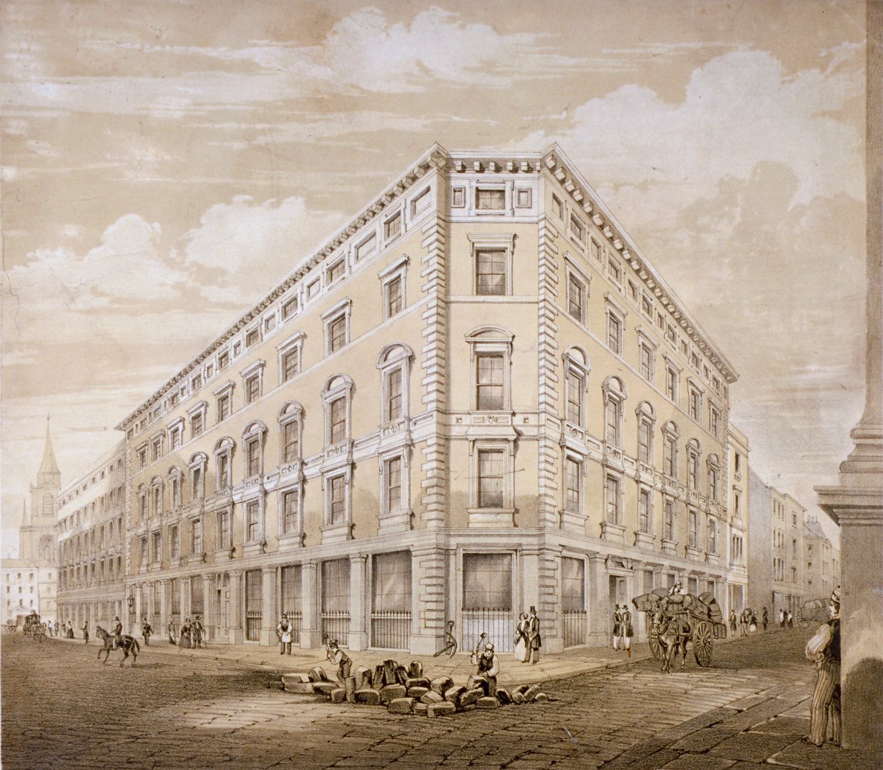 Gresham Street, City of London, 1840. od Martin and Hood