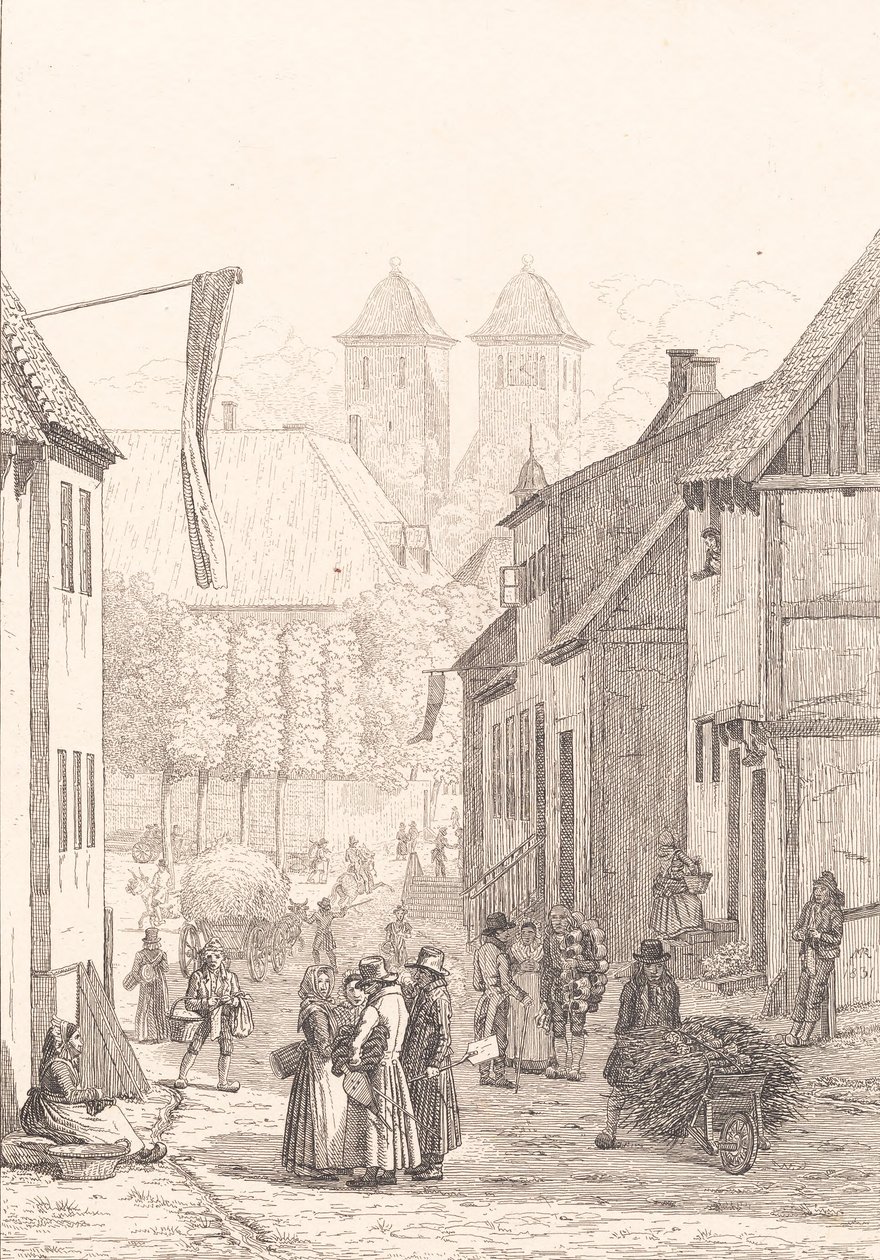 Trhový den ve Viborgu od Martinus Rørbye