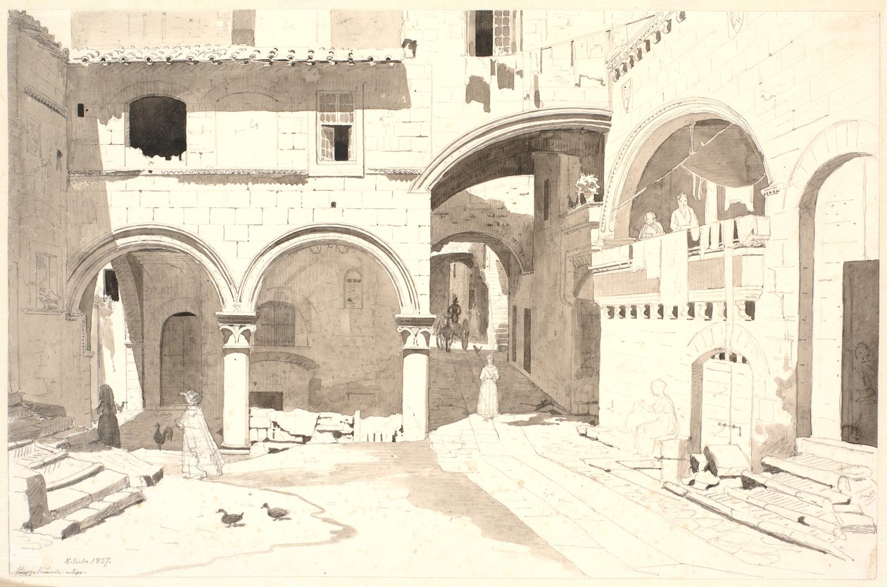 Piazza San Pellegrino od Martinus Rørbye