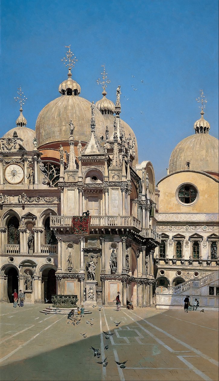 Nádvoří paláce benátského Duxu od Martín Rico y Ortega