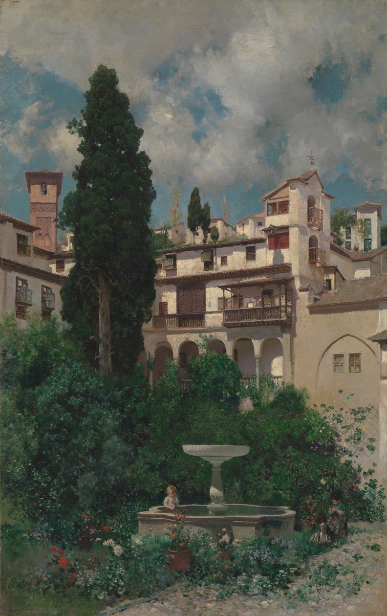 Španělská zahrada. od Martín Rico y Ortega