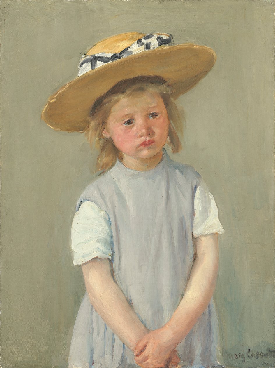 Dítě ve slaměném klobouku od Mary Cassatt