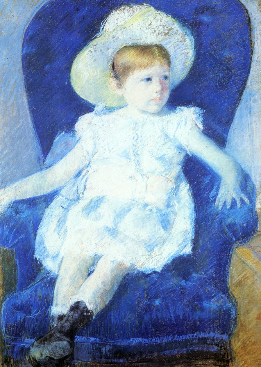 Elsie v modrém křesle od Mary Cassatt