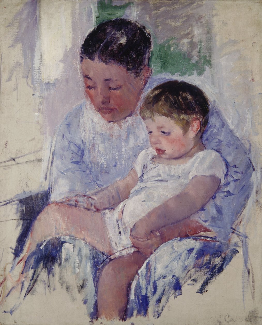 Jenny a její ospalé dítě od Mary Cassatt