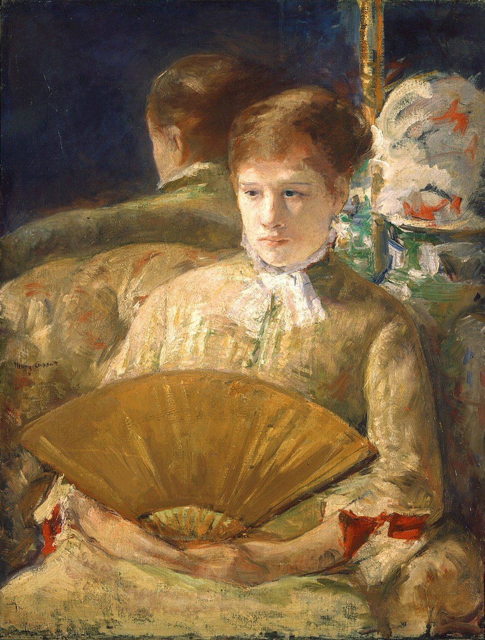 Žena s vějířem od Mary Cassatt