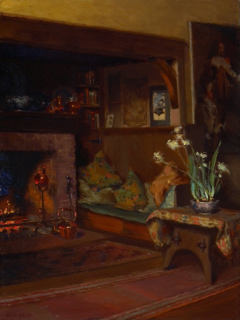 The Inglenook in My Studio od Mary Hiester Reid