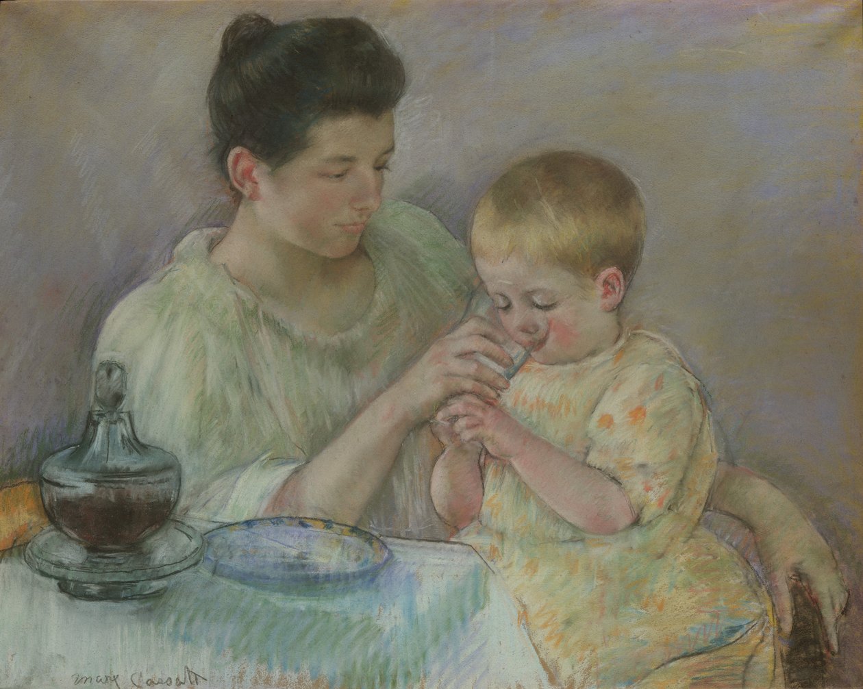 Matka krmící dítě, 1898 od Mary Cassatt