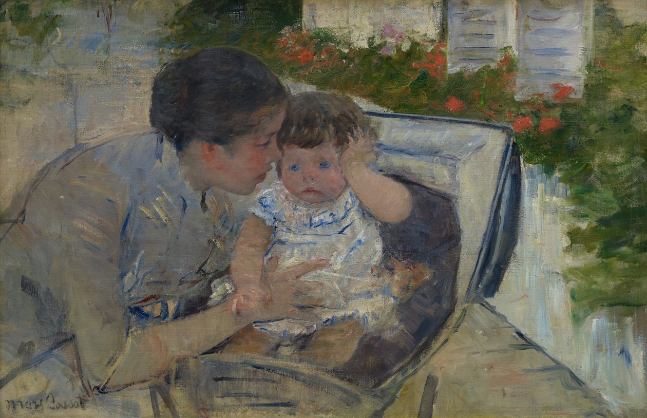Susan Comforting the Baby, kolem roku 1881 od Mary Cassatt