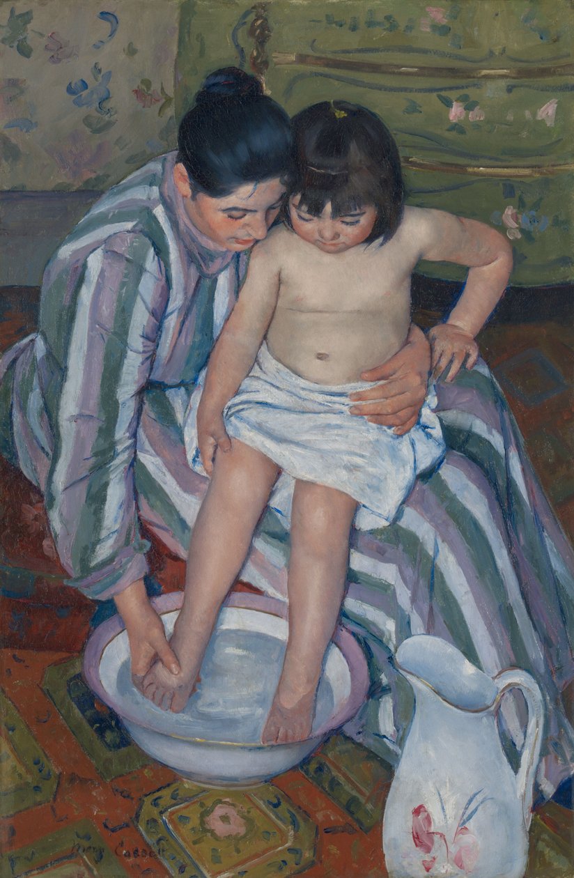 Dětská koupel od Mary Cassatt