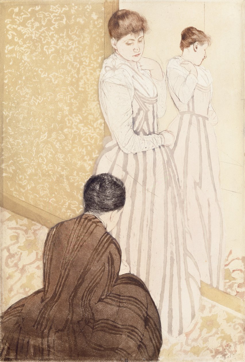 Vybavení (wc a tužka na papíře) od Mary Cassatt