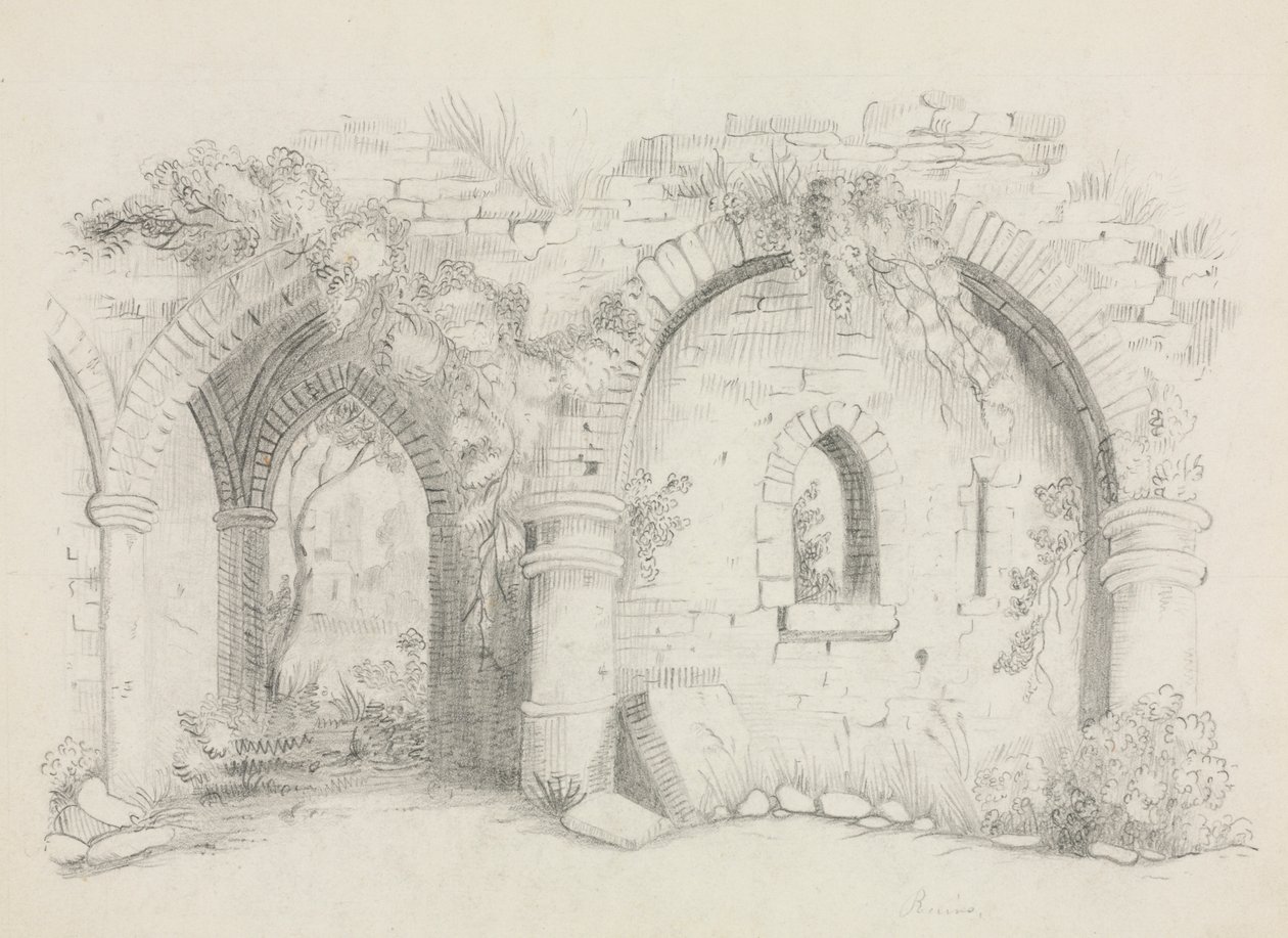 Ruiny, asi 1840. od Mary Altha Nims