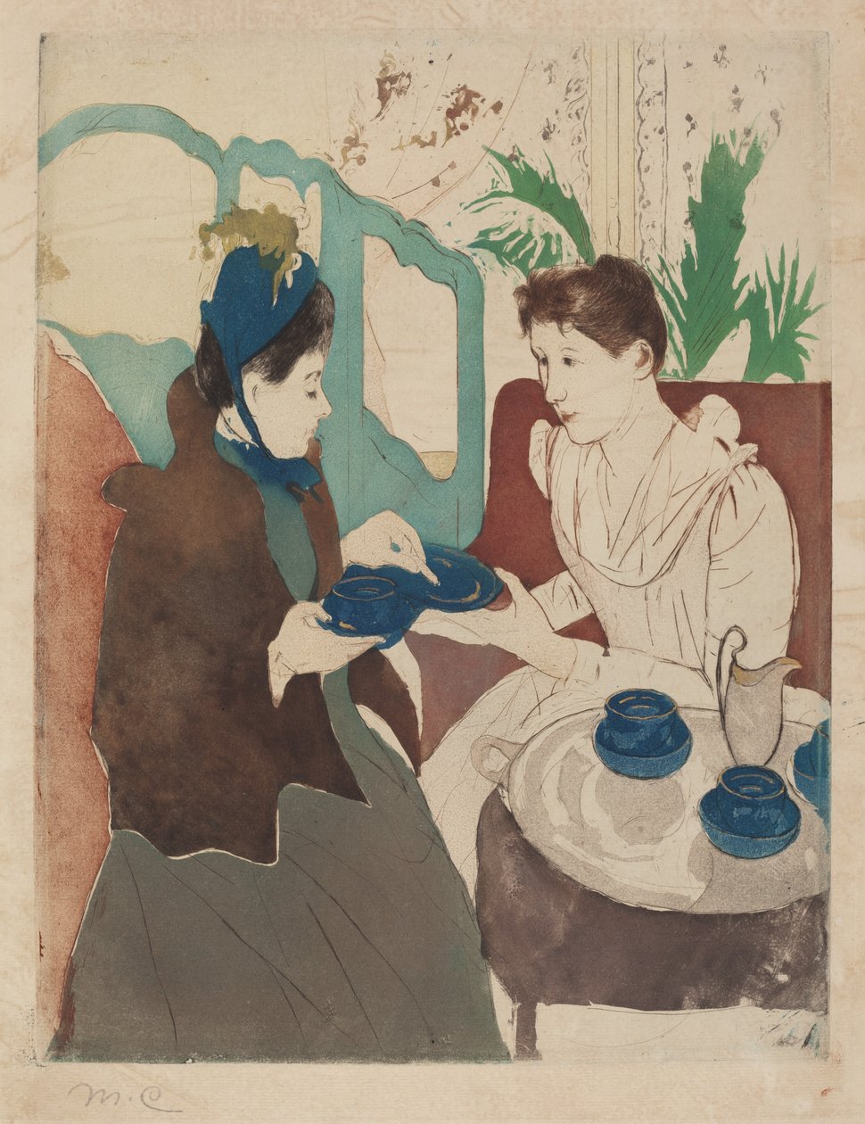 Odpolední čajový dýchánek od Mary Cassatt