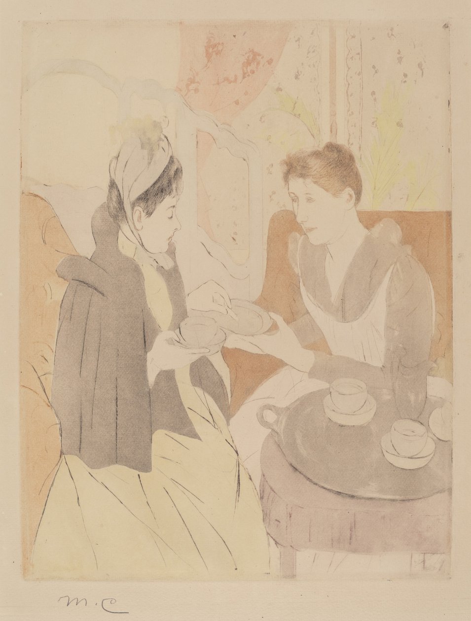 Odpolední čajový dýchánek od Mary Cassatt